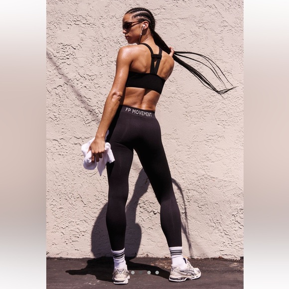 Free People X FP Movement Long Haul Logo Leggings in Black...